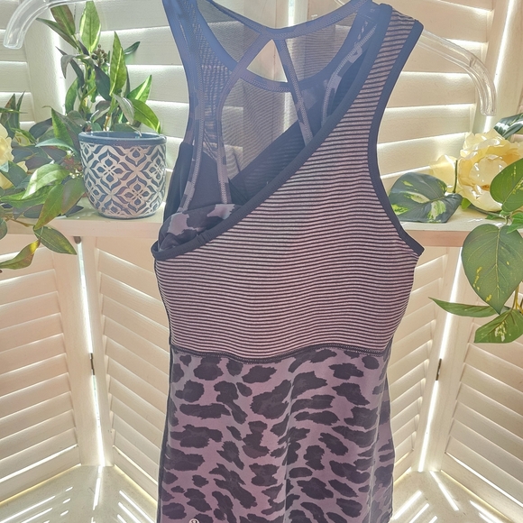 lululemon athletica Gray and Black Meshed Up Tank Top 1333 SMALL - Picture 6 of 7